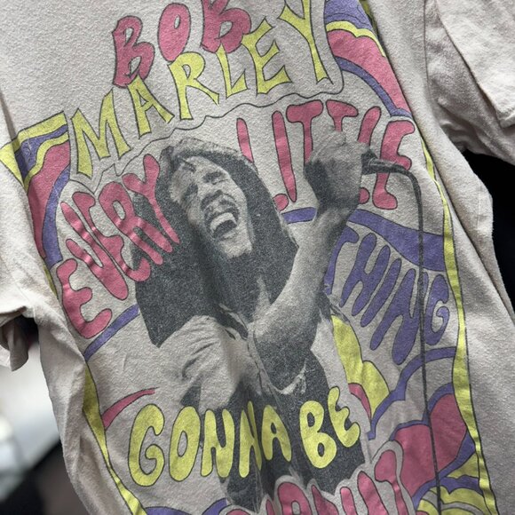 Vintage Bob Marley Zion T-Shirt S/M | Gonna Be Alright Rasta Reggae Graphic Tee - Picture 2 of 3